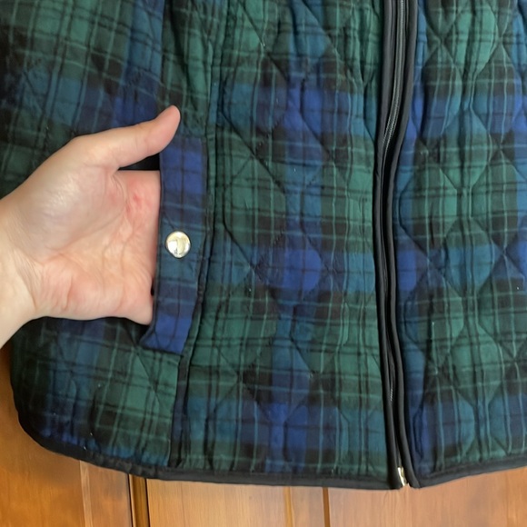 CROFT & BARROW blue green plaid vest - Picture 2 of 6